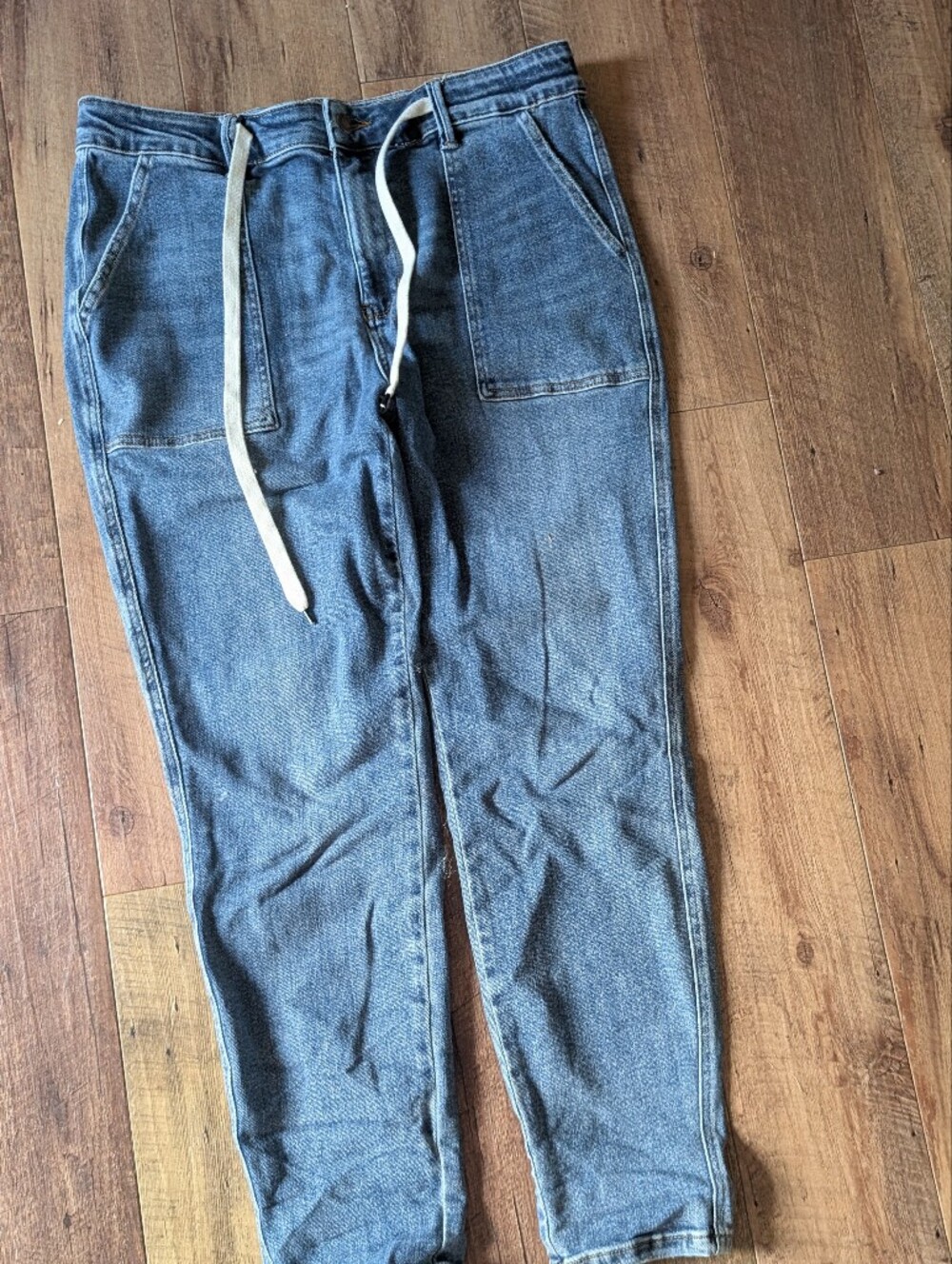 Women's / Juniors Judy Blue Denim Joggers Drawstring Waist Size 15